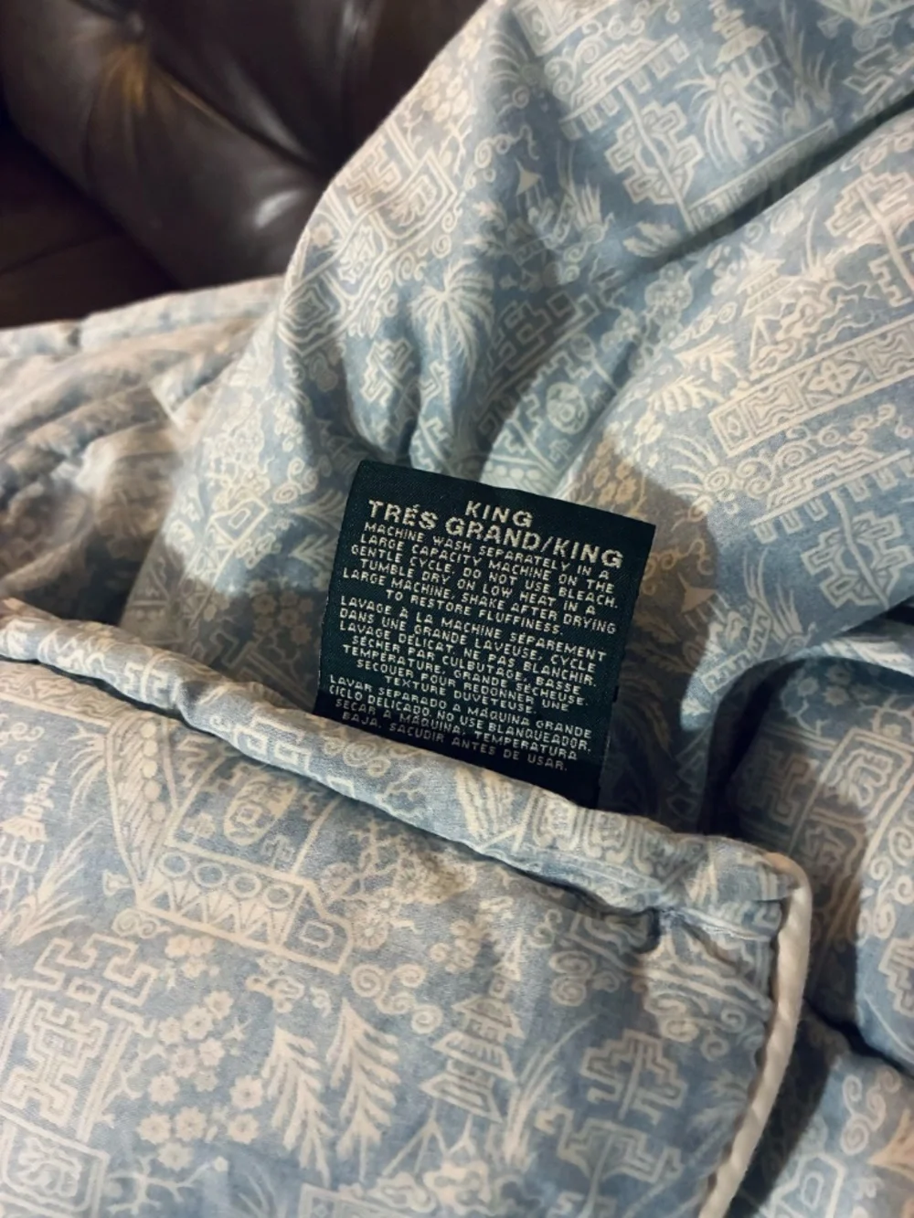 Vtg Ralph Lauren Indochine Pagoda King Comforter